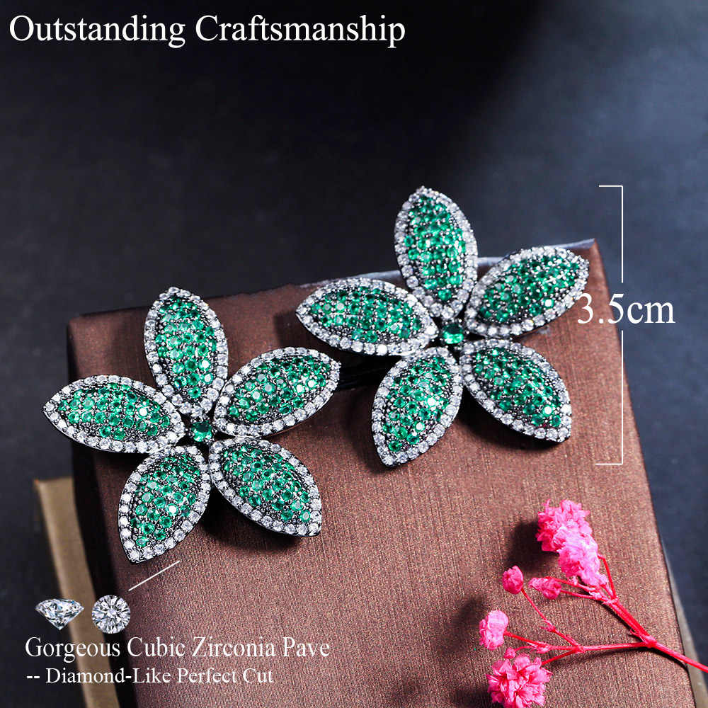 Silver Plated Flower Shape Multicolor Earrings